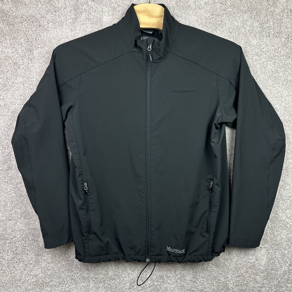 Marmot Approach Black Soft Shell Jacket‎ 94410 Men's XL With Embroidered Logos
